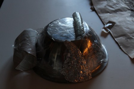 Här gör jag mallen jag skall gjuta modulen på