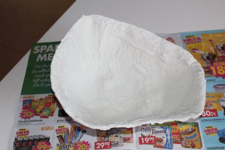 Mallen urtagen och ett lager på insidan