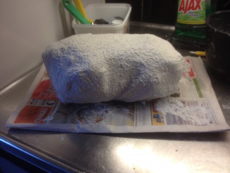 Lägg nu ihop halvorna och lägg nån remsa myggnät över skarven och husfixa