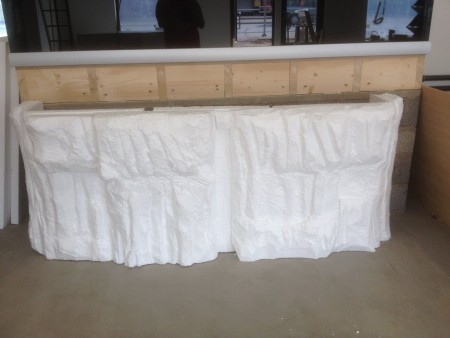 Färdigformat och smält med värmepistol för att få runda former